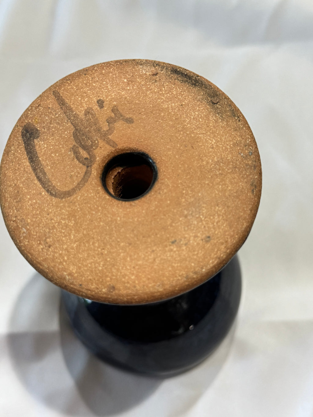 Handmade ceramic wine glass