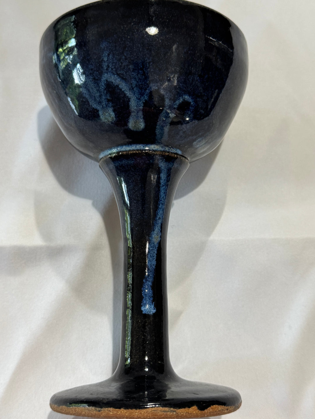 Handmade ceramic wine glass