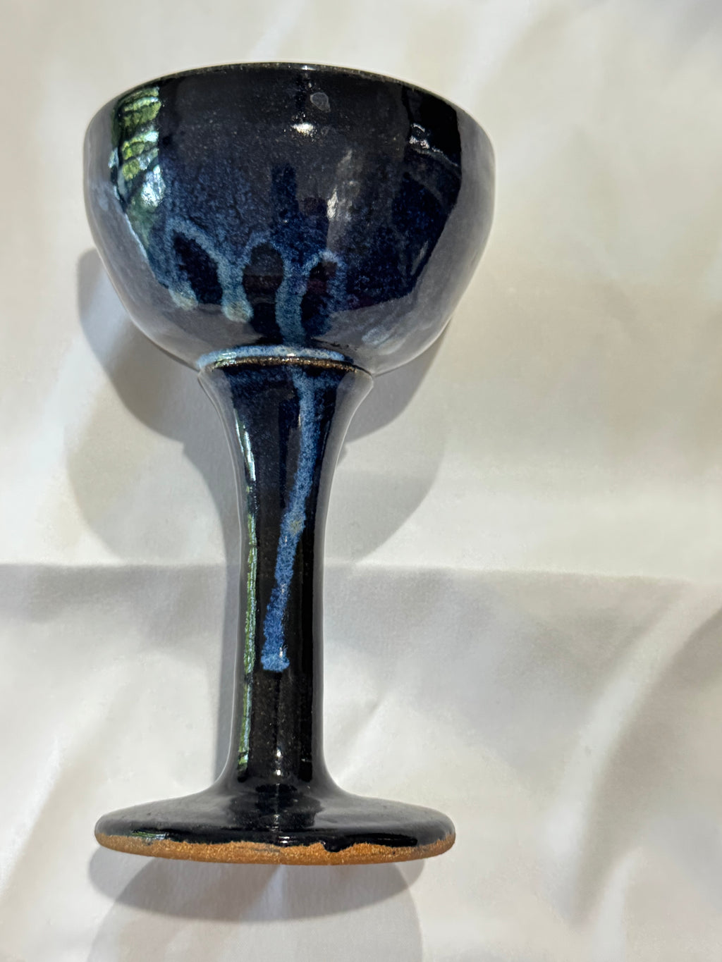 Handmade ceramic wine glass