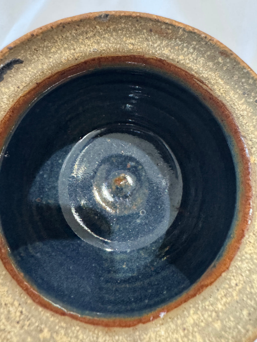 Handmade ceramic jar with lid-1977