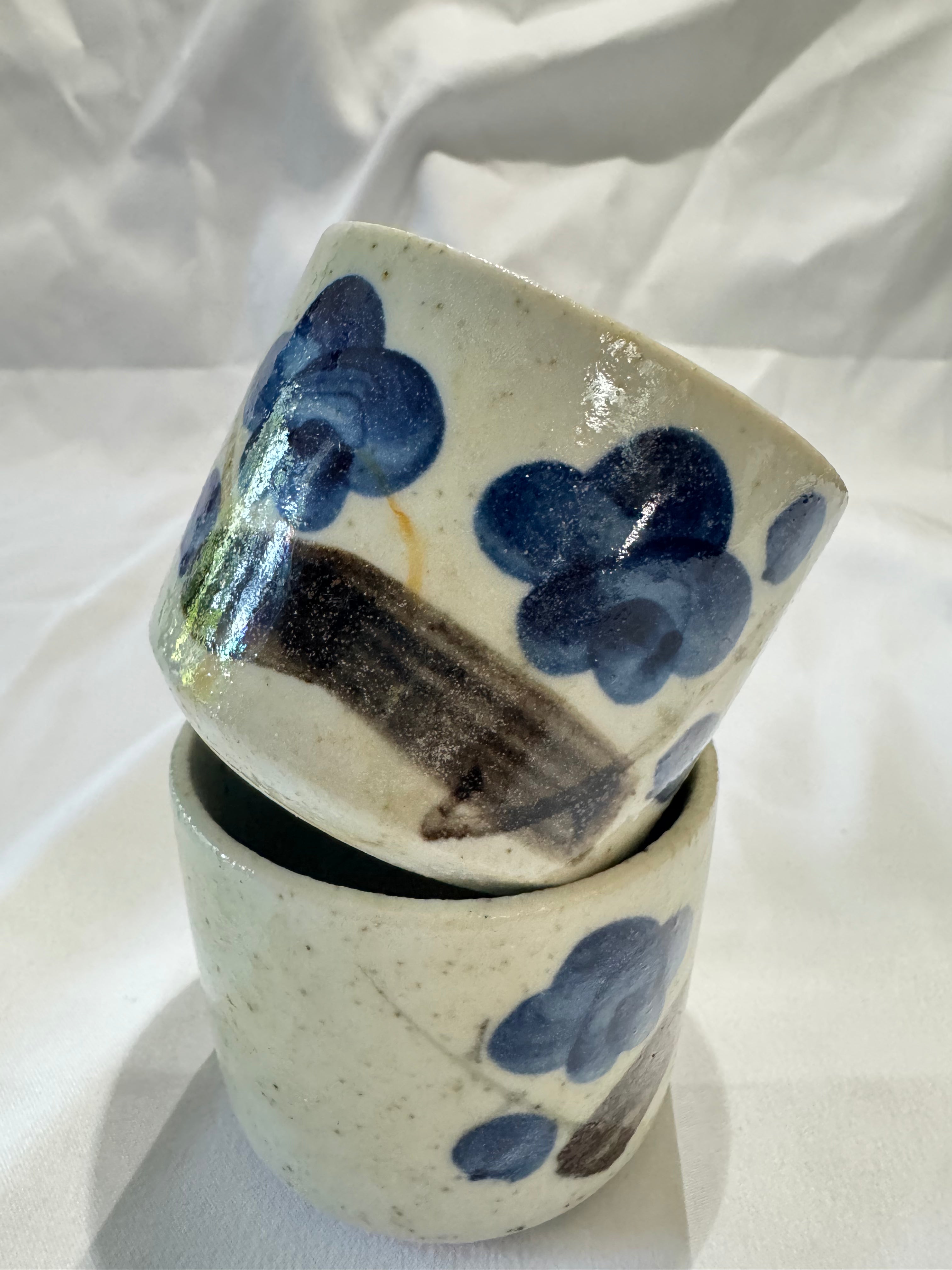 Two vintage mini espresso cups