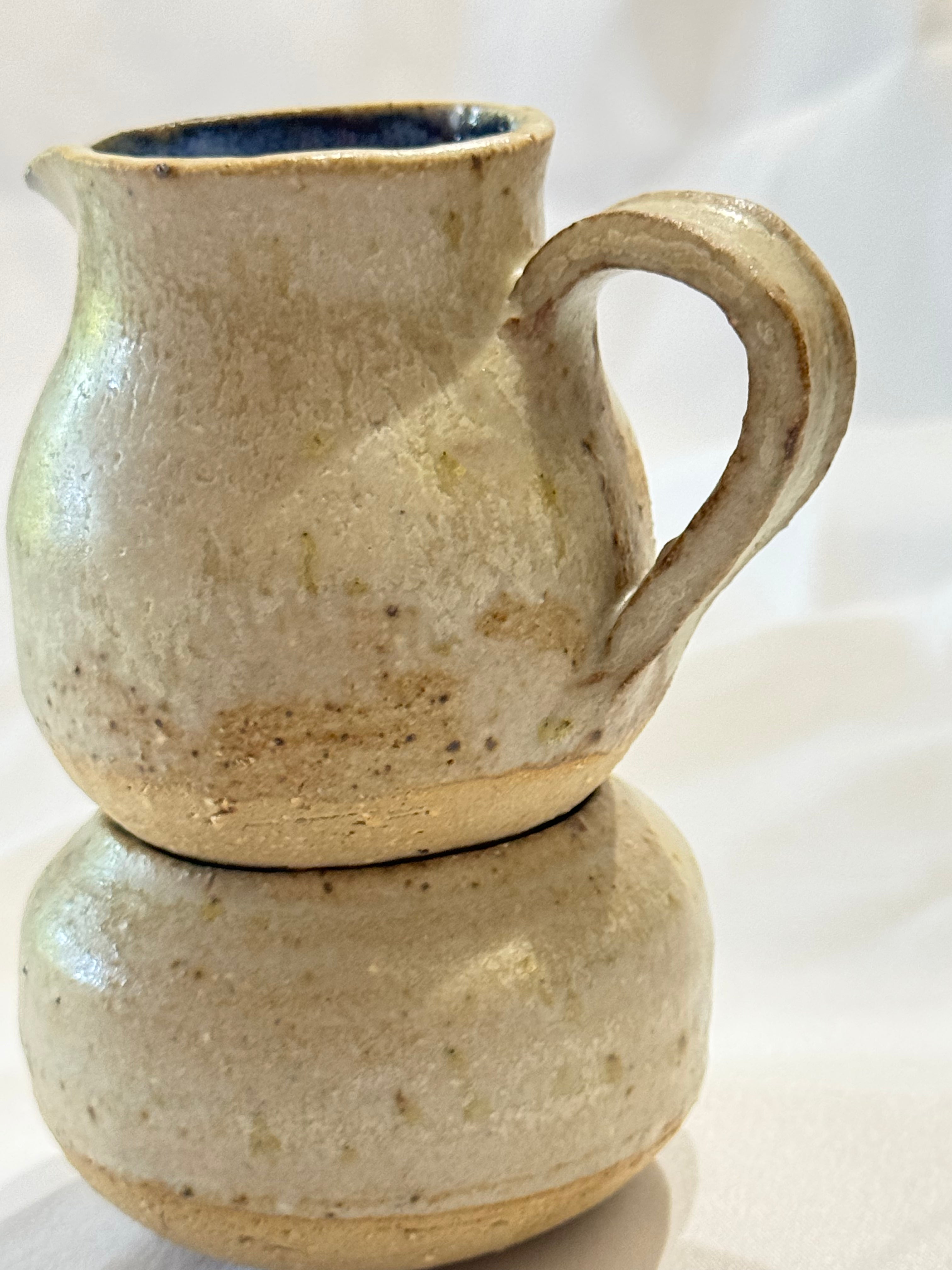 Mini ceramic bowl and pitcher