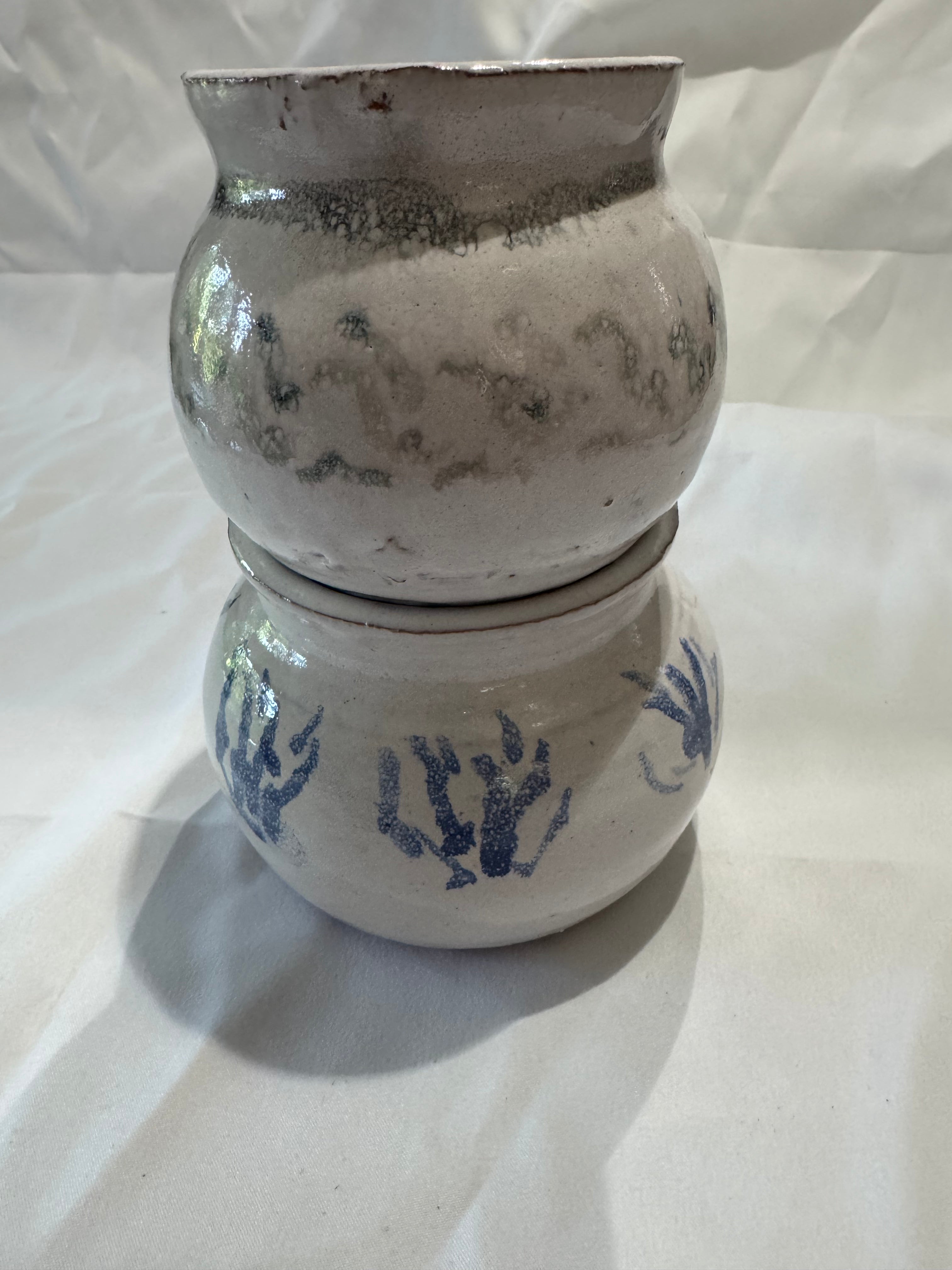 Two handmade ceramic vessels
