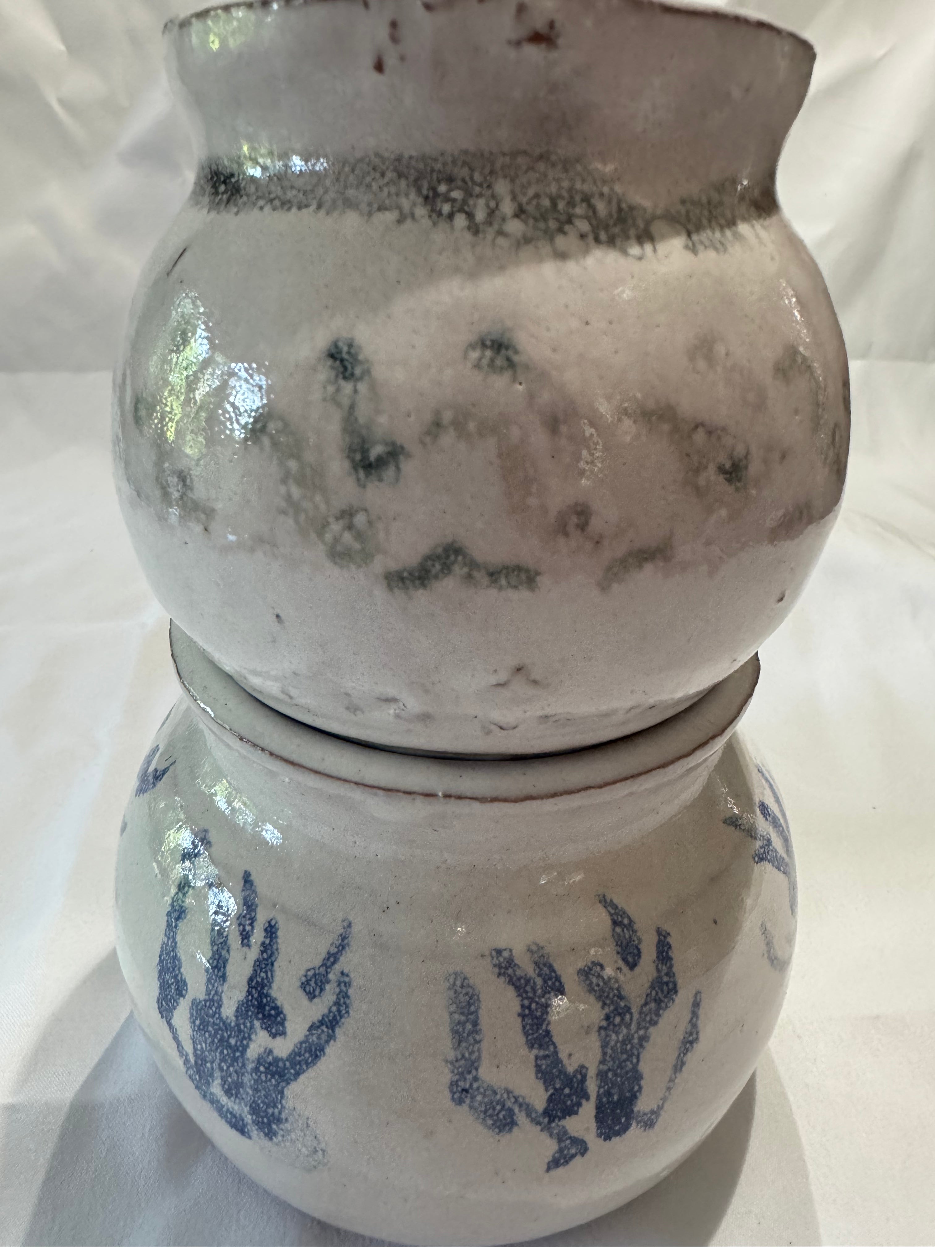 Two handmade ceramic vessels
