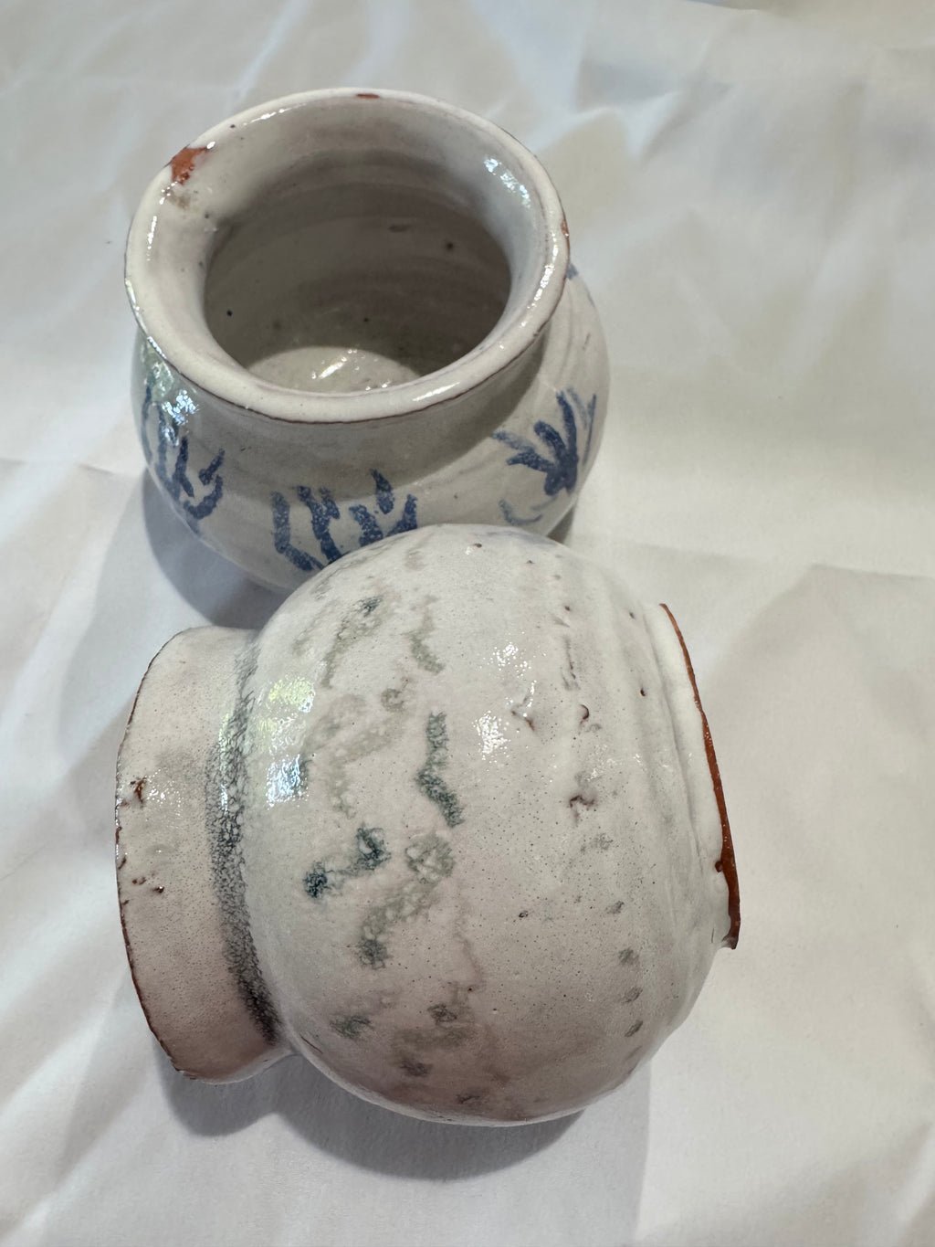 Two handmade ceramic vessels