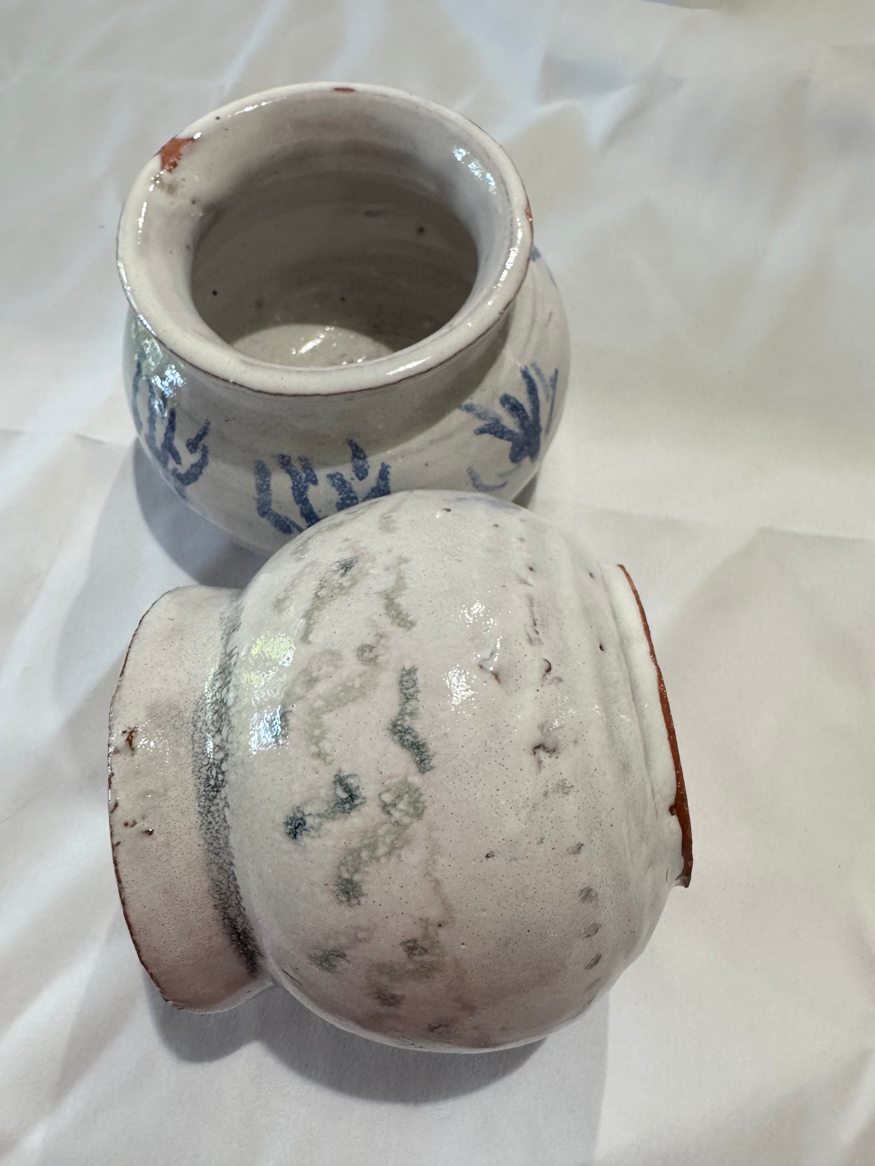 Two handmade ceramic vessels